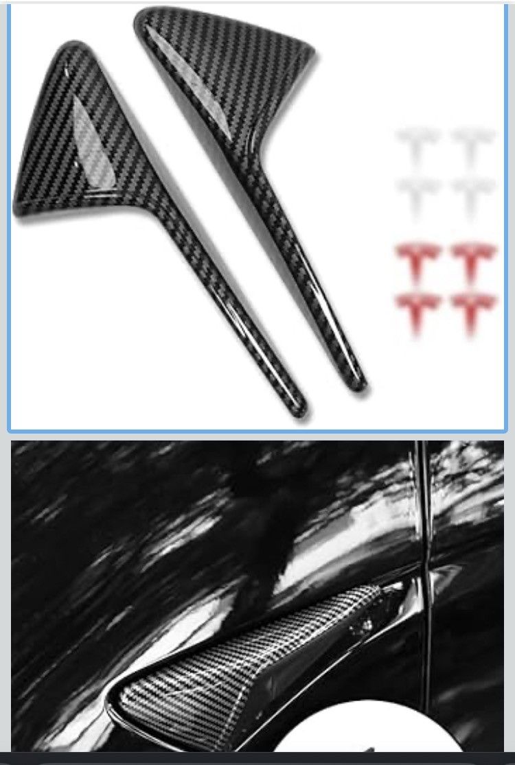 Brand New! Side Camera Turn Signal Covers
Matte Carbon Fiber Pattern
Tesla Model X/S/3 /Y (2017-2020)