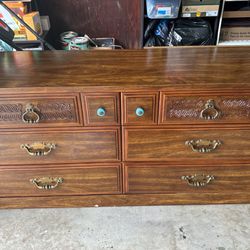 Wood Dresser With Mirror