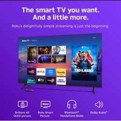 65” ROKU SMART TV with voice remote