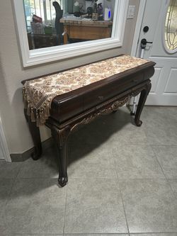 Sofa table or Hall entry table. 52 inches wide by 18 inches and 32 inches high. $80
