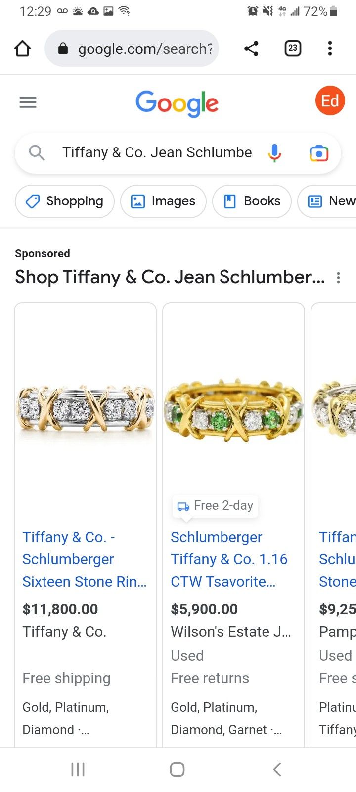 Tiffany & Co. Jean Schlumberger’s rendition of an “X,” the popular symbol of love. In 18 karat gold with round brilliant diamonds in platinum. 16 diam
