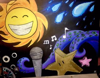 Painting- Sunshine and Glitter