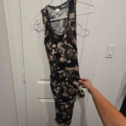 Venus Camo Print Sleeveless Mini Dress