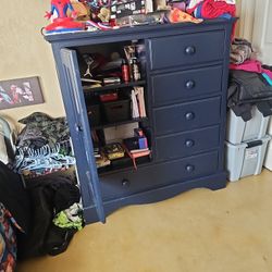 Tall Dresser Blue