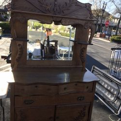 Antique Oak Buffett 