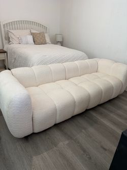 Cream Boucle Bubble Sofa