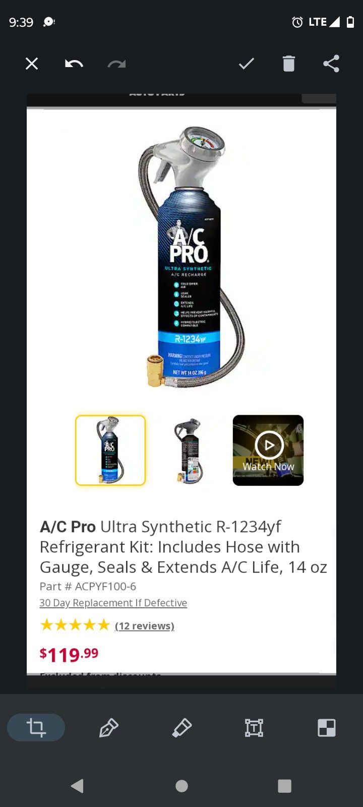 Automotive AC Coolant