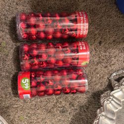 3 Containers Each Having 48 Ball Ornaments That Are Shatter Proof