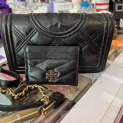PRE LOVED Tory Burch Handbag With Matching Wallet-
