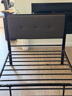 Living spaces twin bed frame gray headboard