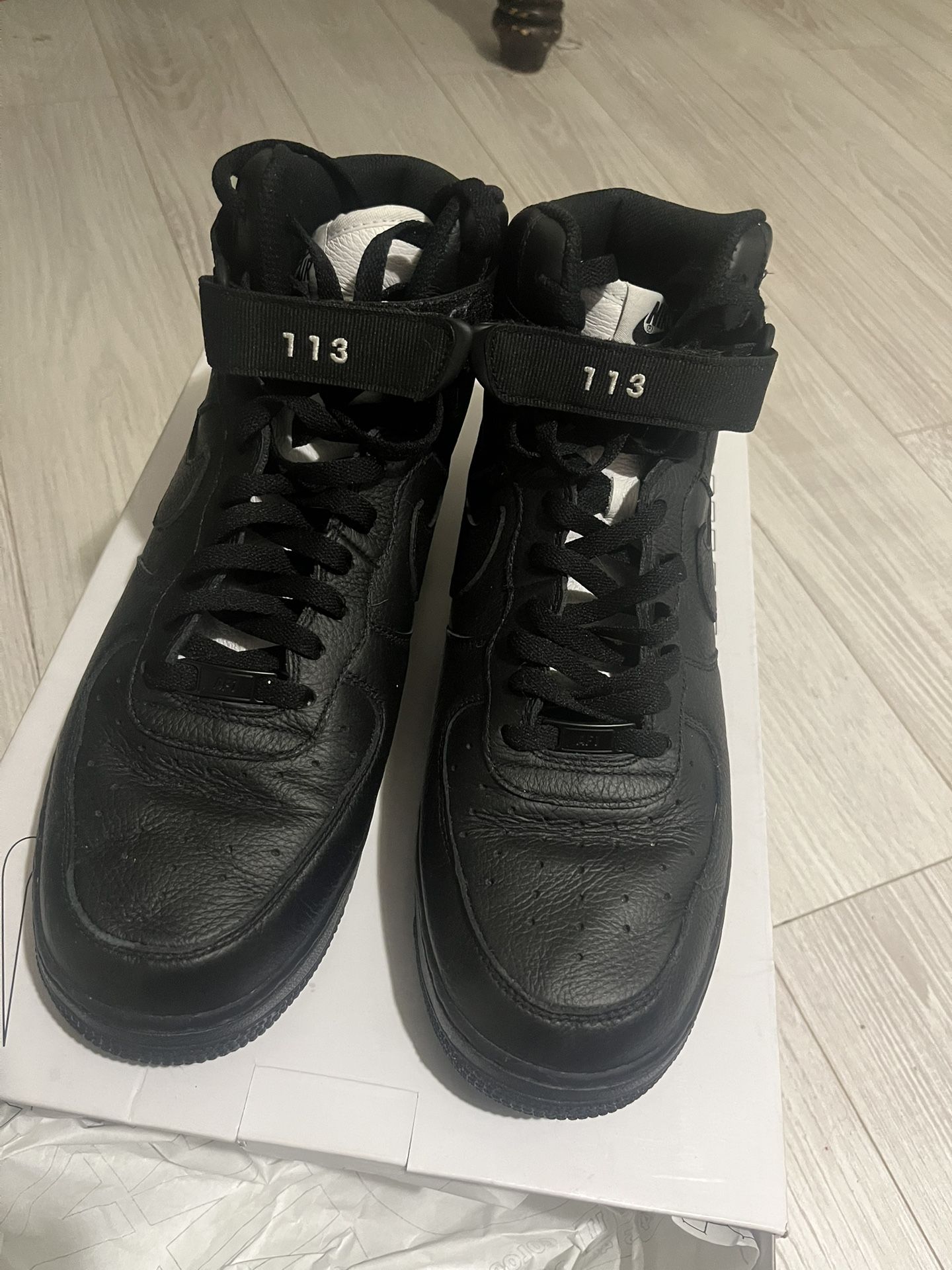 Nike Air Force 1 strapped high custom shoes mens