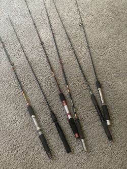Lot of ultralight and light fishing rods