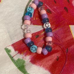 Pink Purple And Blue Bracelet