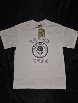 BAPE x Coach College T-Shirt, White, Size S, L & XL