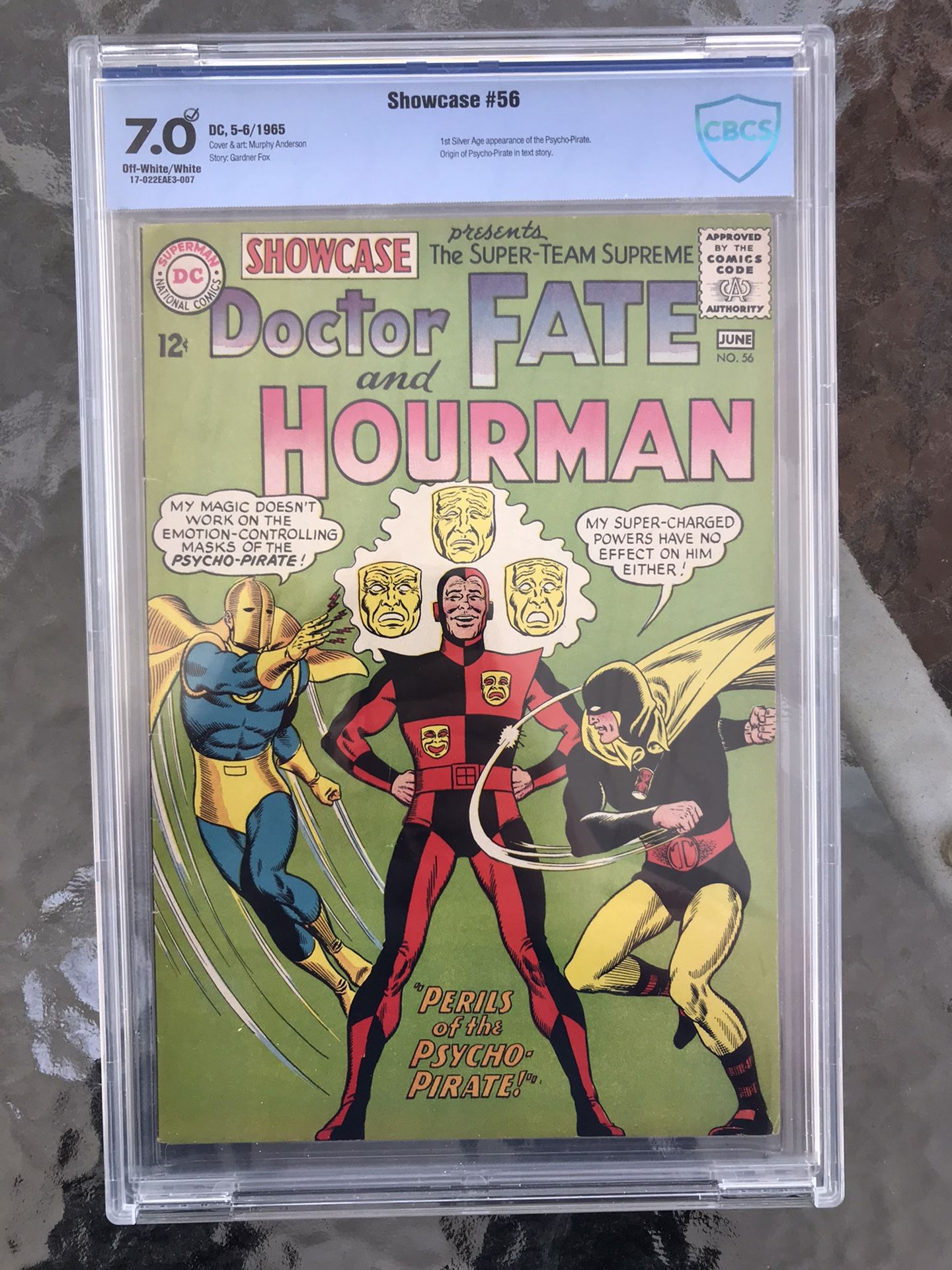 Showcase #56 (1965) CBCS 7.0 — O/w To W; 1st & Origin SA Psycho Pirate