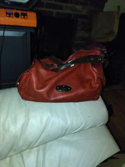 Red designer Leather Purse