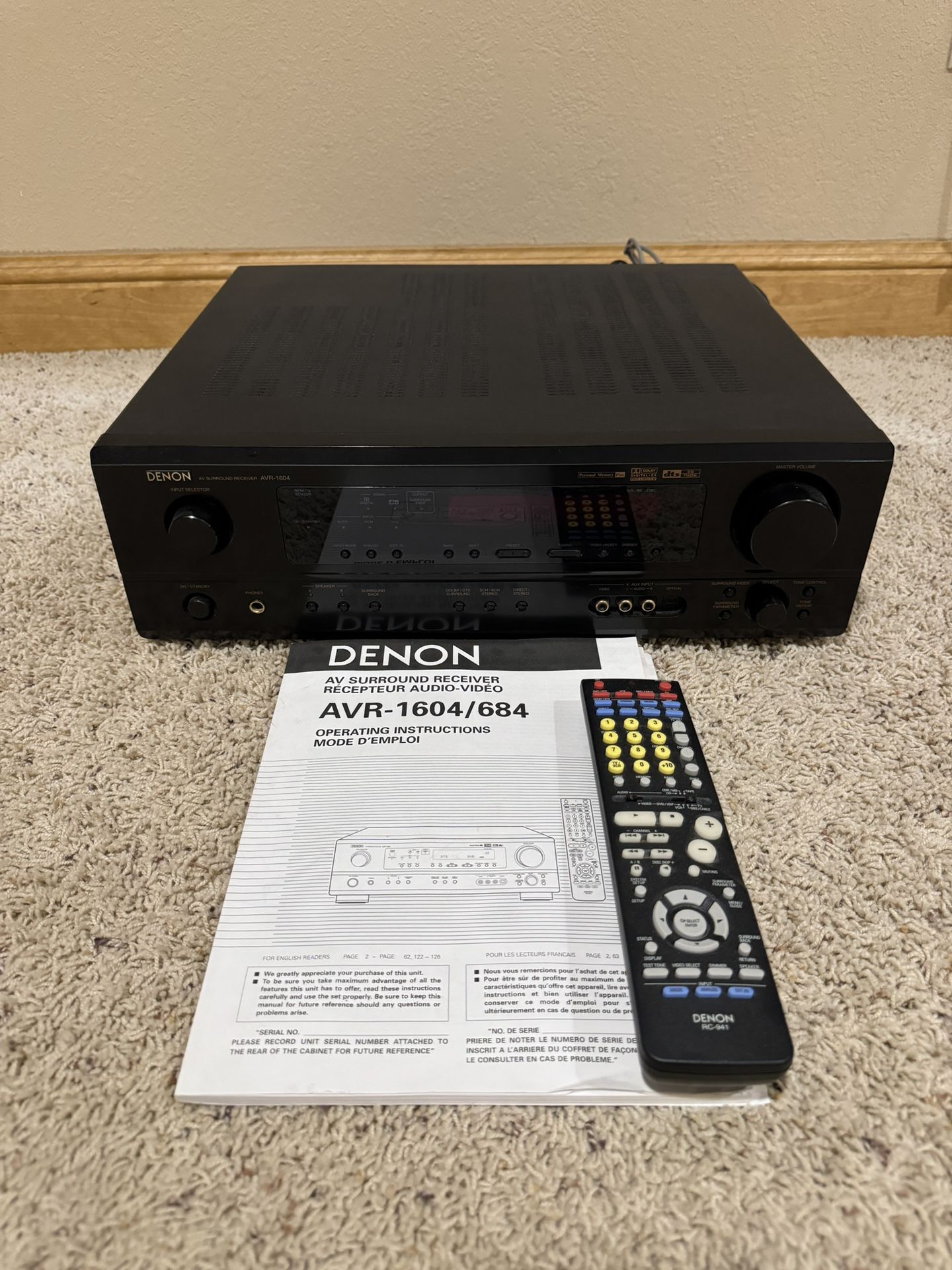 Denon AVR-1604 Surround Reciever