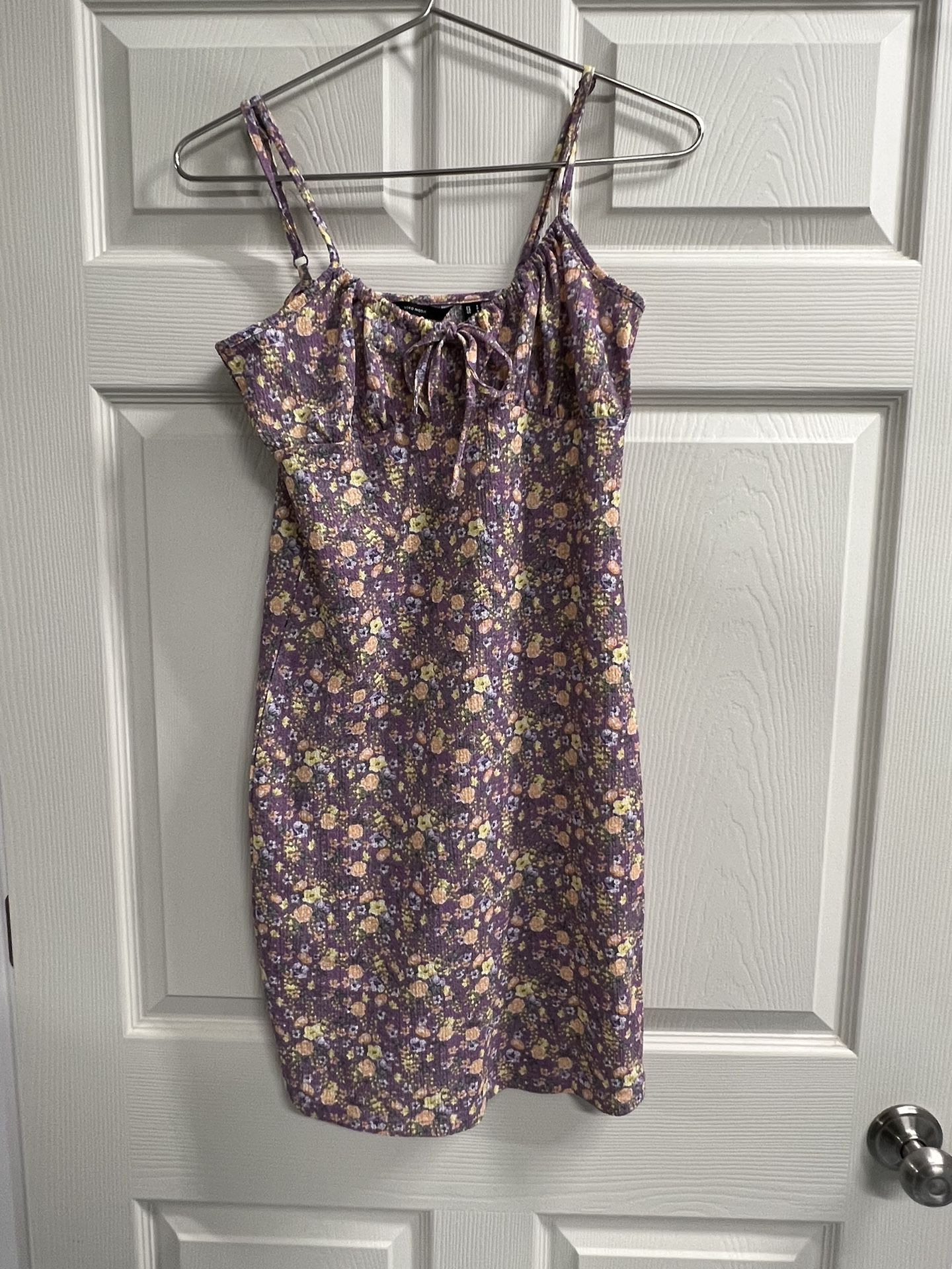 Vero Moda Purple Floral Sun Dress - Size S - VGUC