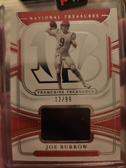 2021 National Treasures Joe Burrow Franchise patch /99