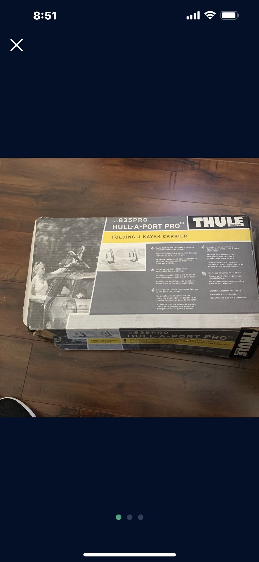 New In Box Thule Folding J Kayak Carrier