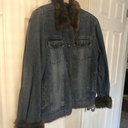 Fur Lined Denim Jacket