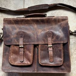 Leather Laptop Messenger Bag