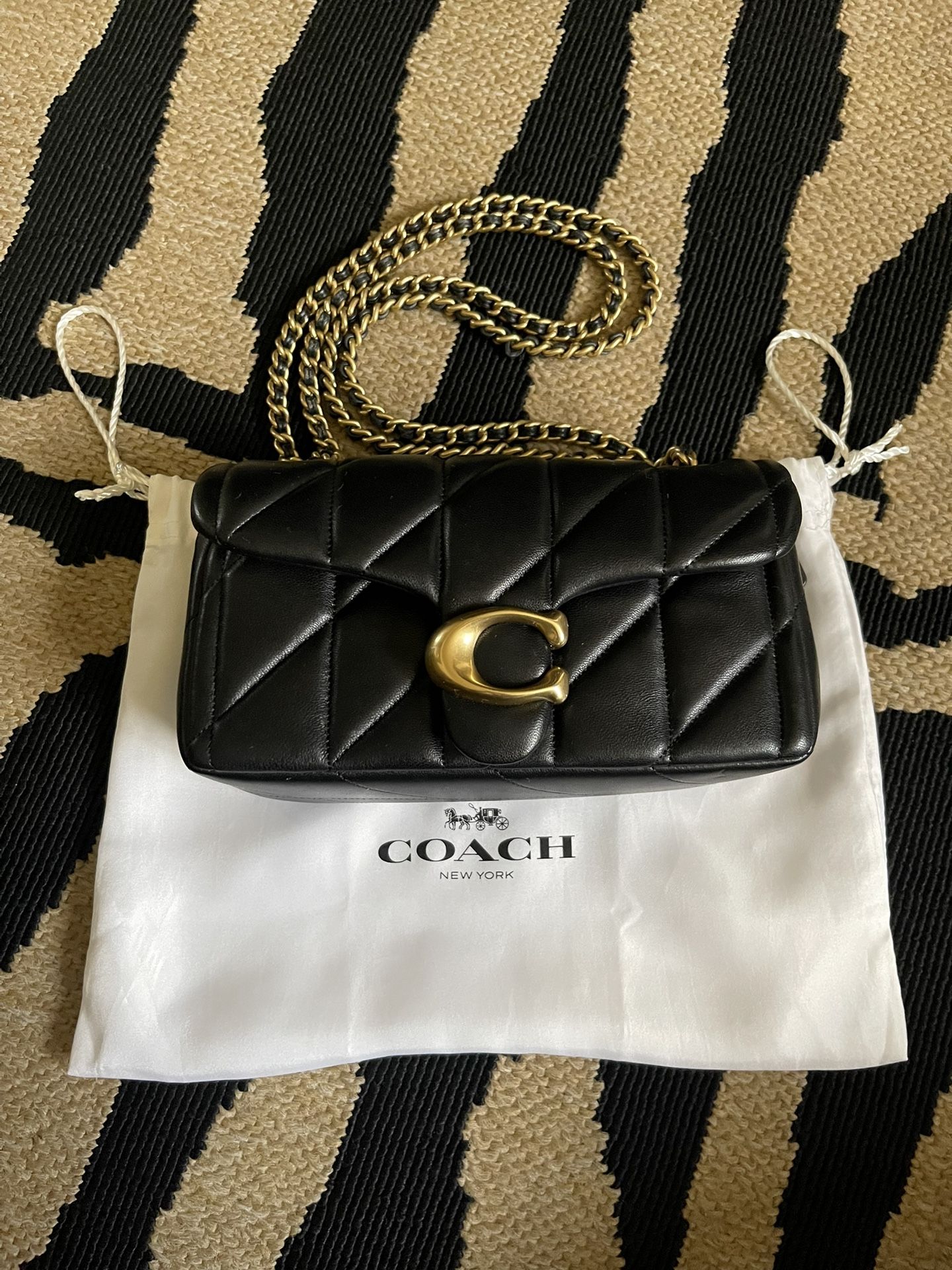 Coach, The Tabby Bag, Black And Gold,