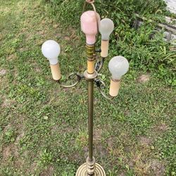 Vintage 4 Light Brass Floor Lamp