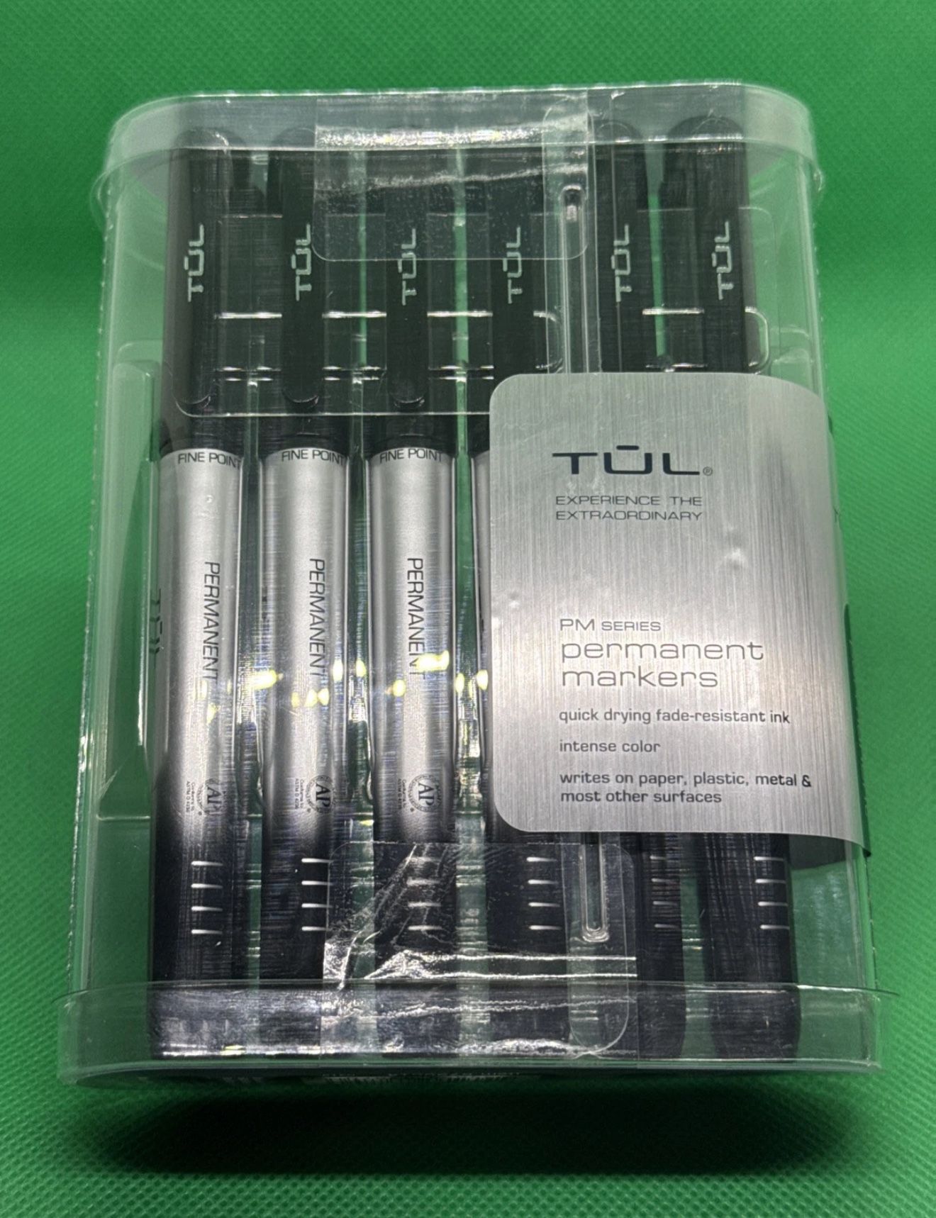 TUL PERMANENT MARKERS Black Fine Point 12-ct