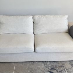85” White Sofa