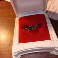 Emerald Green Rhinestone Ring