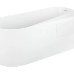 Signature Hardware Dellway 66" Free Standing Acrylic Soaking Tub with Left Drain
