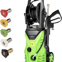 Electric Pressure Washer Homdox Pressure Washer 1500W Power Washer High Pressure Cleaner Machine with 5 Nozzles Foam Cannon,Best for Cleaning Homes, C