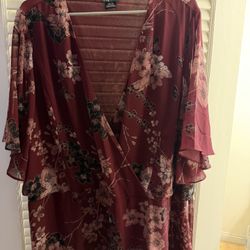 Burgundy Babydol Blouse