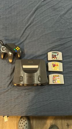 Nintendo 64 with games