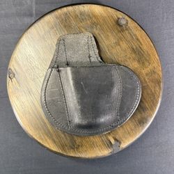 Vintage Black Pager Pal Concealed Carry Genuine Leather Holster Right Handed