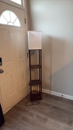 White Hood Shelf Lamp