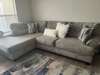 Grey L Sofa