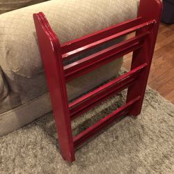 Pottery Barn Fire Engine Red Book / Magazing Rack Holder