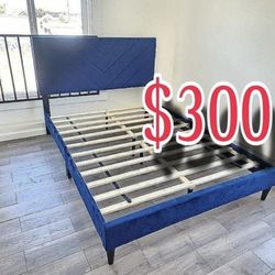 NEW BED FRAME FULL AND MATTRESS 