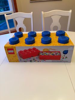 New Lego Bright Blue 8 Brick Storage Organizer