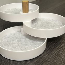tiered catch all tray organizer for jewelry trinkets