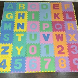 Alphabets And Numbers Foam Floor Mat