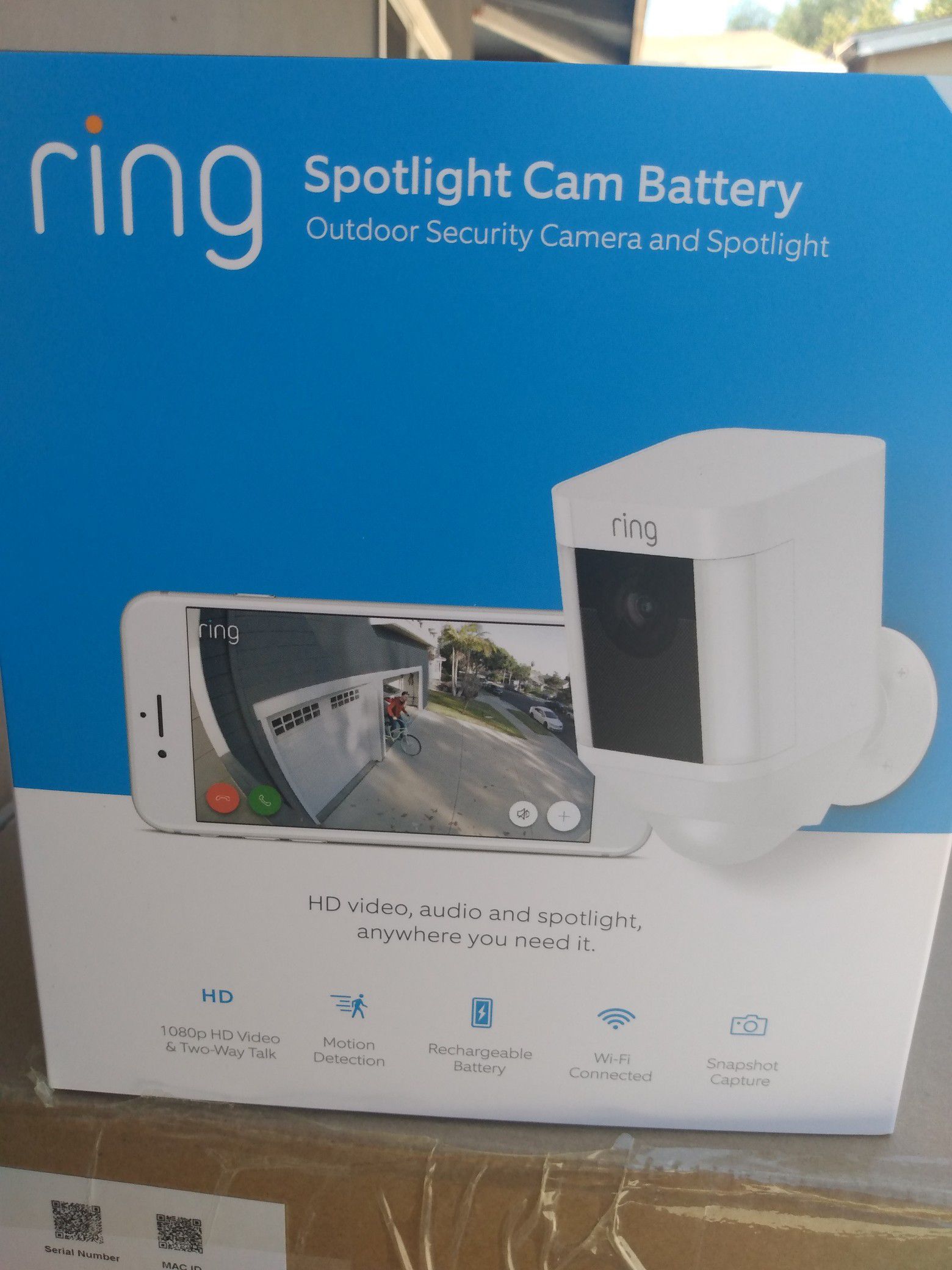 Ring spotlight cam battery