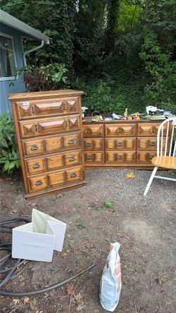 Free dresser, mattress and bedding