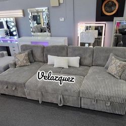 ✅️✅️4-Piece Convertible Sectional
Sleeper Sofa, Chaise Storage, Sofa Storage & USB Port✅️✅️