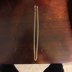 10k Gold two tone cuban chain