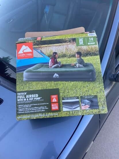 Ozark Trail Full Airbed with Built-in Pump (14" Tall) - Guest & Camping Ready!