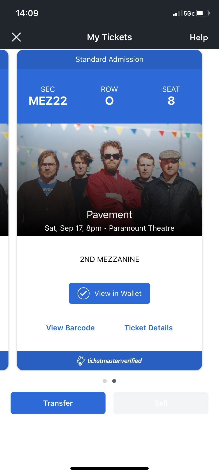 Two Tickets To Pavement At Paramount Saturday September 17th