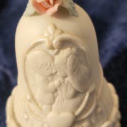 Precious Moments Ceramic Bell With Marriage Saying